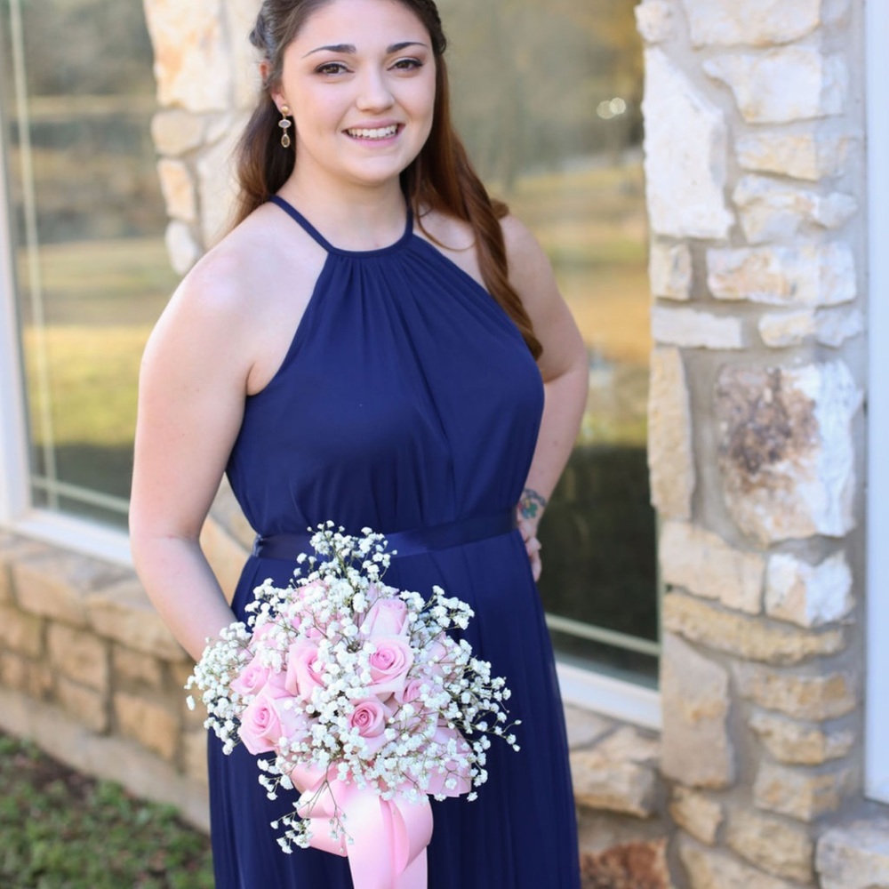 David’s bridal next blue bridesmaids dress